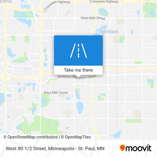 West 80 1/2 Street map