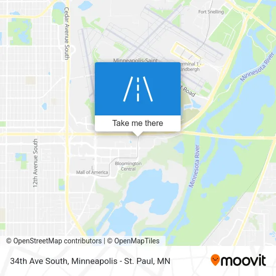 34th Ave South map