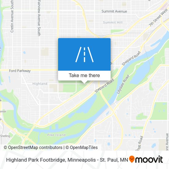 Highland Park Footbridge map