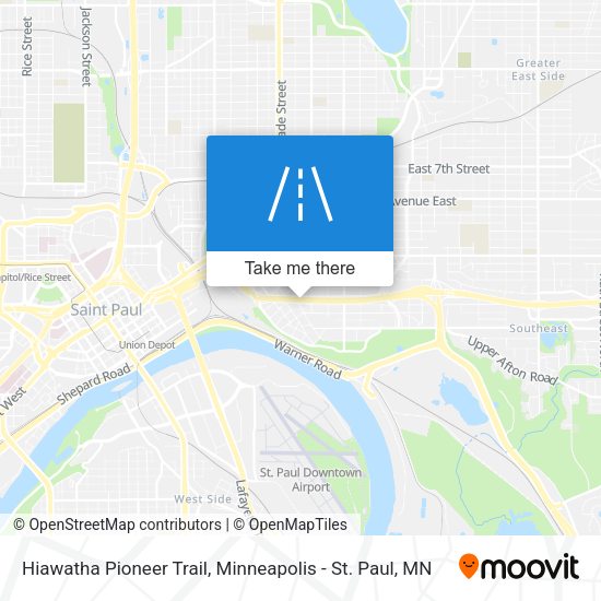 Mapa de Hiawatha Pioneer Trail