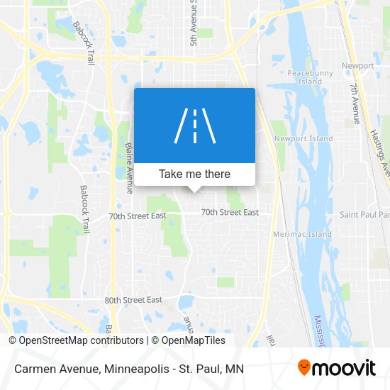 Carmen Avenue map