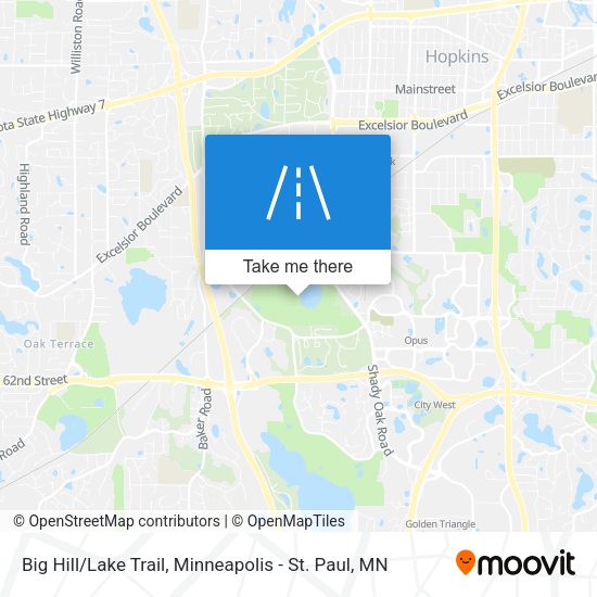 Big Hill/Lake Trail map