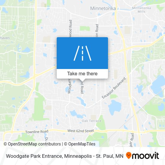 Woodgate Park Entrance map