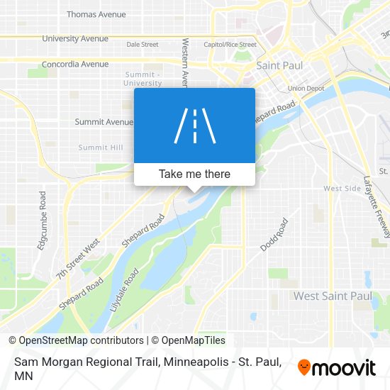 Sam Morgan Regional Trail map