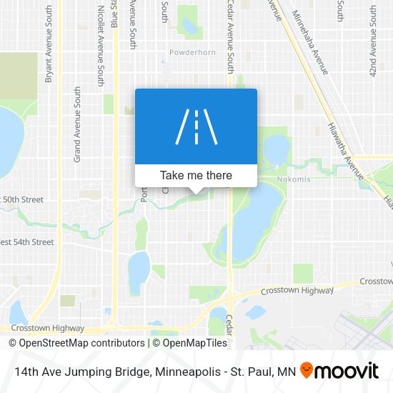 14th Ave Jumping Bridge map