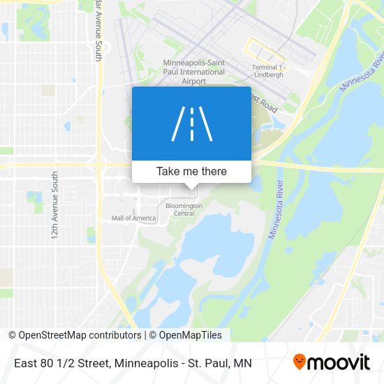 East 80 1/2 Street map
