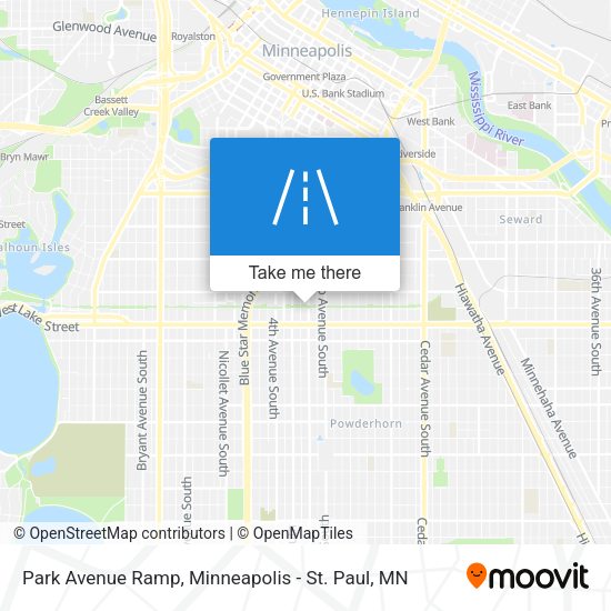 Park Avenue Ramp map