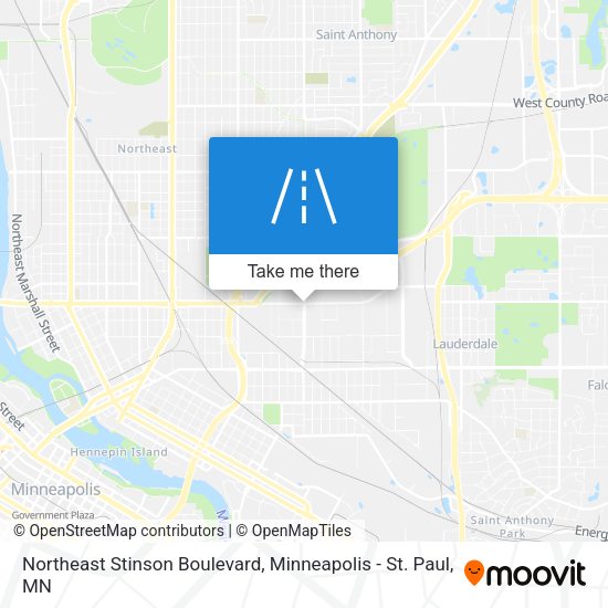 Northeast Stinson Boulevard map