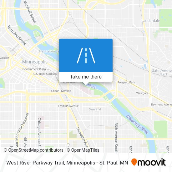 West River Parkway Trail map