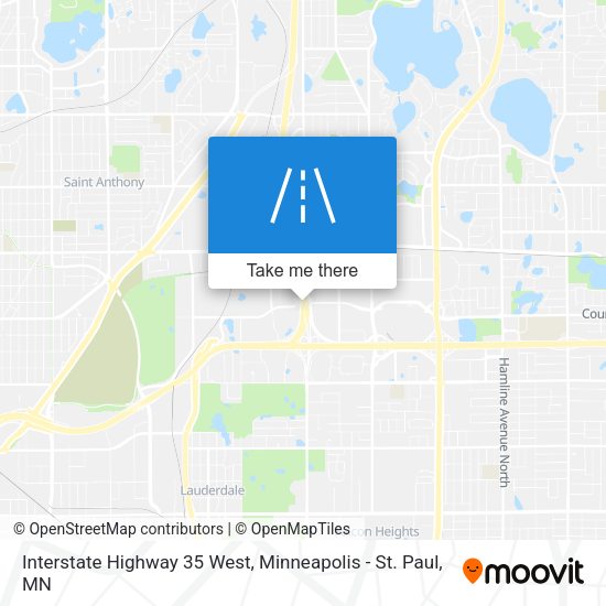 Mapa de Interstate Highway 35 West