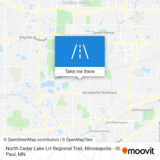 North Cedar Lake Lrt Regional Trail map