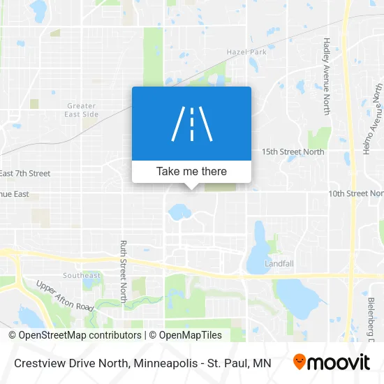 Mapa de Crestview Drive North