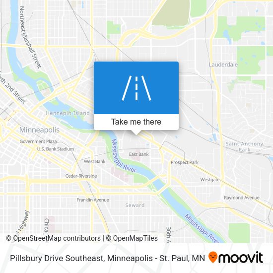 Pillsbury Drive Southeast map