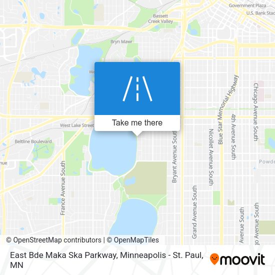 East Bde Maka Ska Parkway map