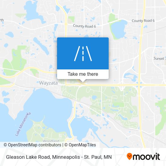 Gleason Lake Road map