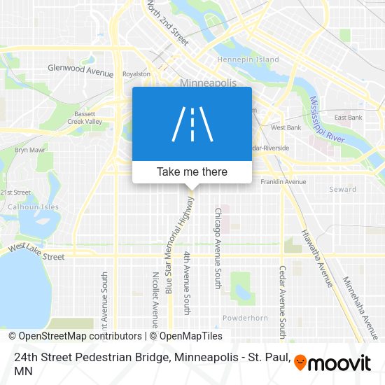 24th Street Pedestrian Bridge map