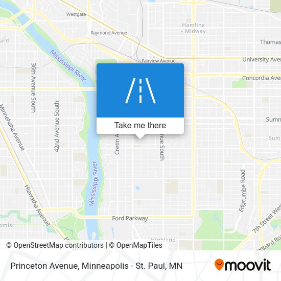 Princeton Avenue map