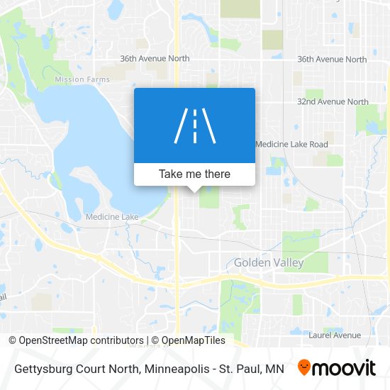 Mapa de Gettysburg Court North