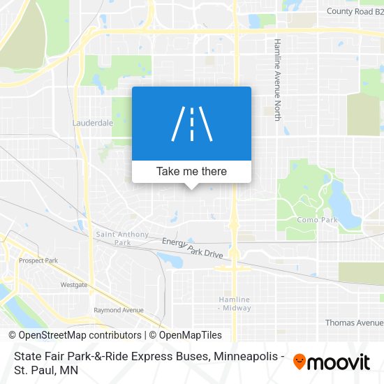 Mapa de State Fair Park-&-Ride Express Buses
