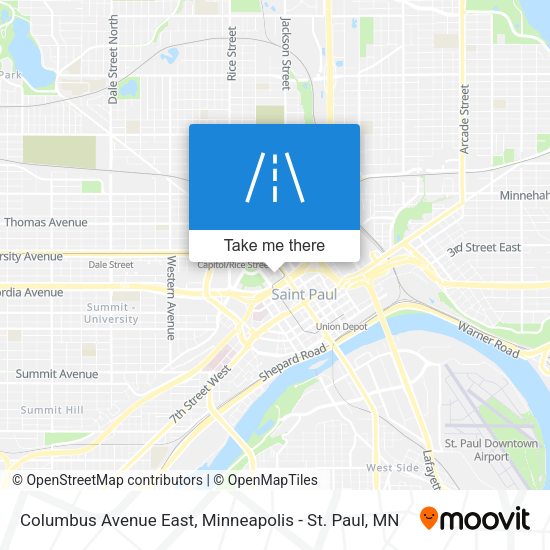 Columbus Avenue East map
