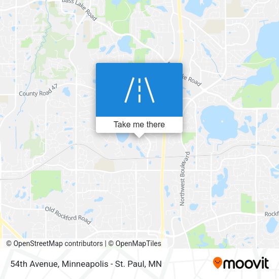 54th Avenue map