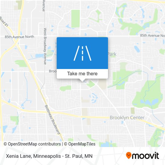 Xenia Lane map