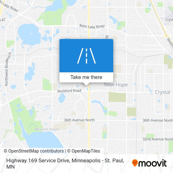 Highway 169 Service Drive map