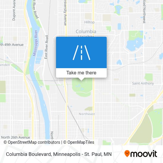 Columbia Boulevard map