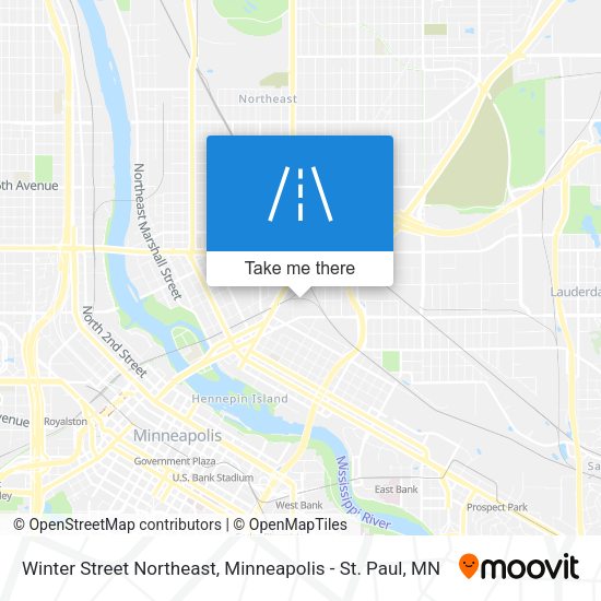 Mapa de Winter Street Northeast