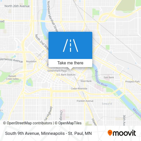 South 9th Avenue map