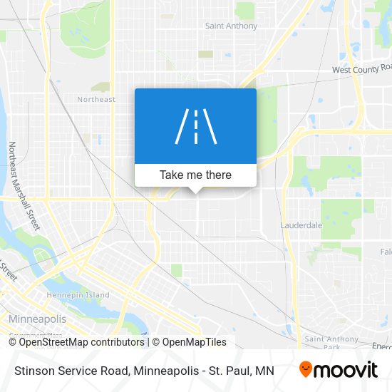 Stinson Service Road map