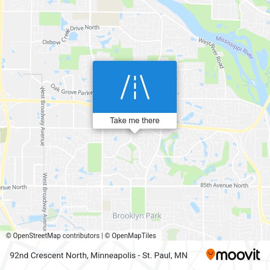 Mapa de 92nd Crescent North