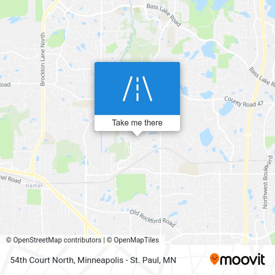 54th Court North map