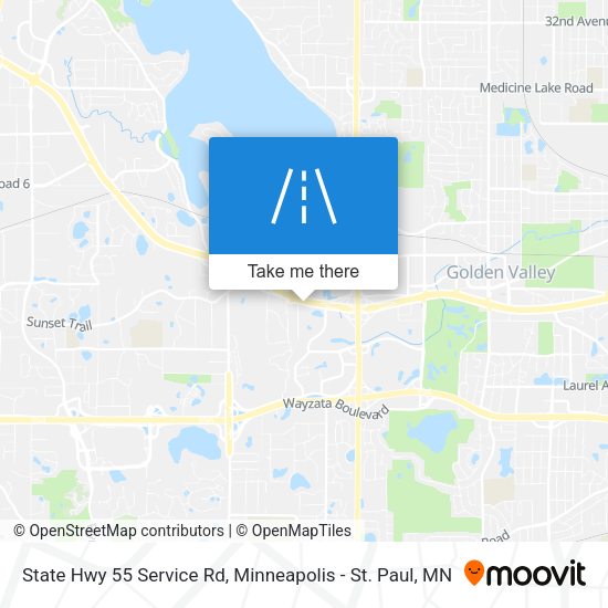 State Hwy 55 Service Rd map