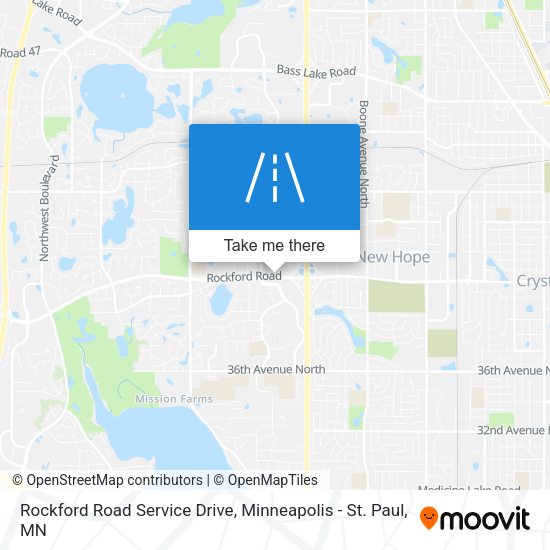 Rockford Road Service Drive map