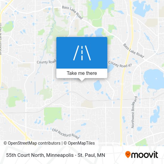 55th Court North map