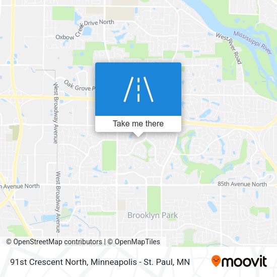 Mapa de 91st Crescent North
