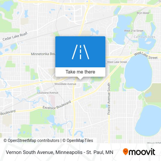 Vernon South Avenue map