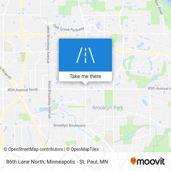 86th Lane North map