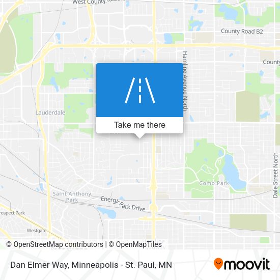 Dan Elmer Way map