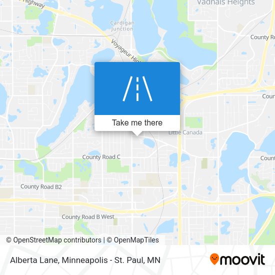 Alberta Lane map