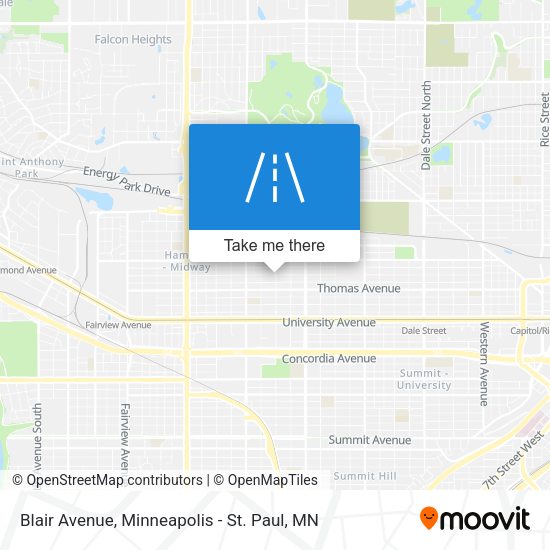 Blair Avenue map