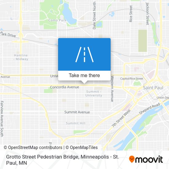 Grotto Street Pedestrian Bridge map