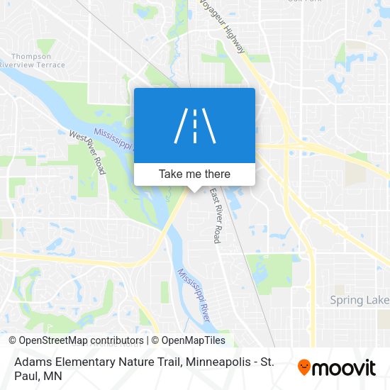 Adams Elementary Nature Trail map