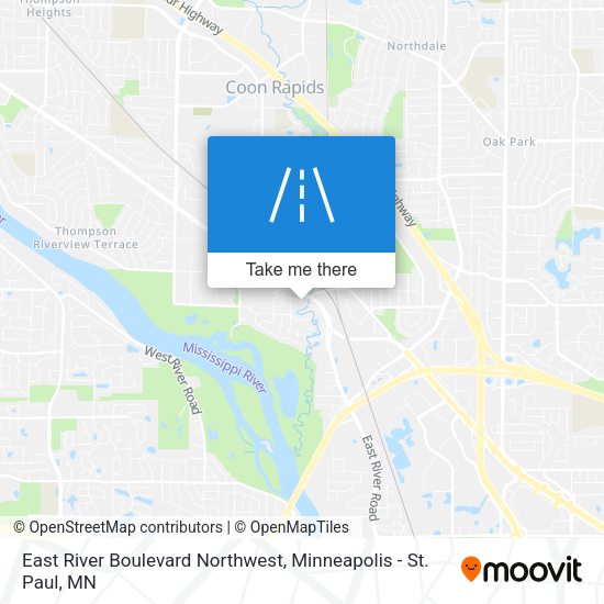East River Boulevard Northwest map