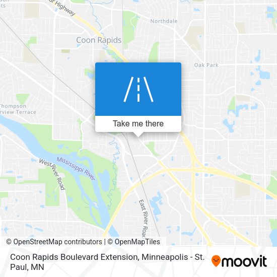 Mapa de Coon Rapids Boulevard Extension