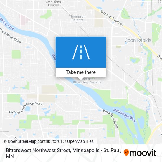 Bittersweet Northwest Street map