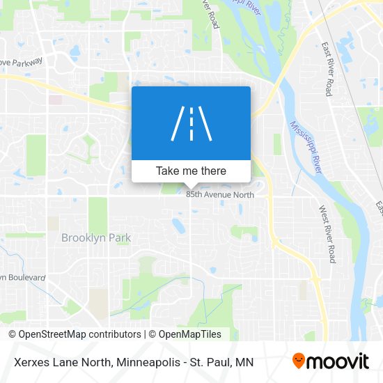 Xerxes Lane North map