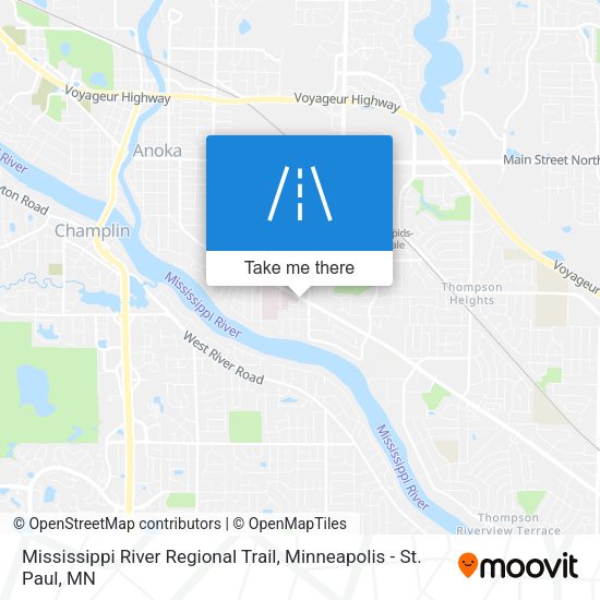 Mississippi River Regional Trail map