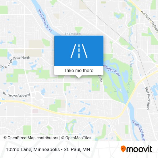 Mapa de 102nd Lane